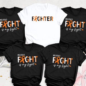 Custom Multiple Sclerosis Awareness Shirt, MS Fighter Shirt, Orange Ribbon Group Shirt, MS Support Squad Shirt, Multiple Sclerosis Team Tee