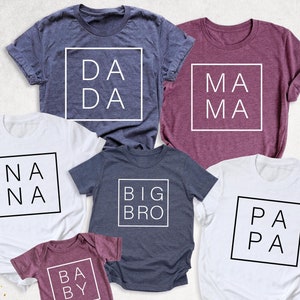 Matching Family Shirt, Custom Mama Dada Baby Family Shirt, Family Vacation Tee, Family Group Shirt, New Family Gift Shirt, Papa Nana Shirt