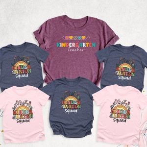 Kindergarten Student Shirts, Kindergarten Teacher Tee, First Day of School Tshirt, Hello School Shirts, Kinder Outfits, Gift For Teachers
