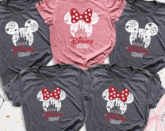 Camiseta Disney Squad 2026, camiseta de vacaciones familiares en Disneyland, camiseta de Disneyworld, camisetas de viaje a Disney, camisetas a juego de Disney Crew, camiseta de Mickey y Minnie
