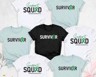 Kidney Disease Awareness Shirt, Green Ribbon Shirt, Kidney Support Shirts, Kidney Transplant Tee, Kidney Disease Fighter Shirt, Kidney Donor