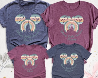 2024 Disney Family Vacation Shirt, Custom Disneyland Tshirt, Matching Disney Trip Shirts, Family Group Disneyworld Shirt, Mickey Minnie Tees