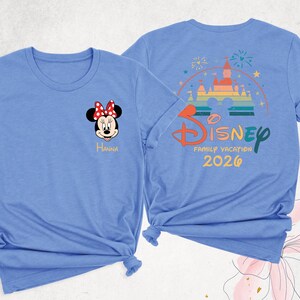 2026 Disney Trip Shirt, Custom Mickey Minnie Shirt, Disney Family Shirt, Disneyland Vacation Tee, Disney Two Sided Tee, Disneyworld Tshirt