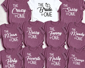 Friends Bachelorette Party Shirt, Bridal Party Shirt, The Bride One Shirt, Bridesmaid Shirt, Bride Group Shirt, Funny Bachelorette Gift Tees