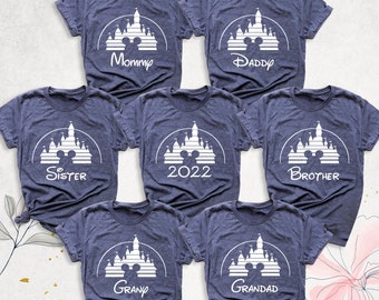 2026 Disney Trip Family Shirt Custom Disneyland Vacation Tee, Disney Matching Group Shirt, Disneyworld Shirt, Family Disney Castle Shirt