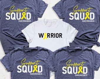 Sarcoma Cancer Support Shirt, Sarcoma Bone Awareness Team Tshirt, Yellow Ribbon Group Tee, Sarcoma Month Shirts, Sarcoma Cancer Warrior Tees