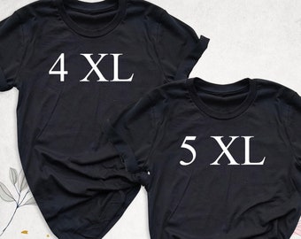 Plus Sizes Adult Unisex Shirt, Adult Unisex Sizing 4XL 5XL, Shirt for Oversized, Plus Size Shirt, Unisex Short Sleeve Shirt,Plus Size Outfit