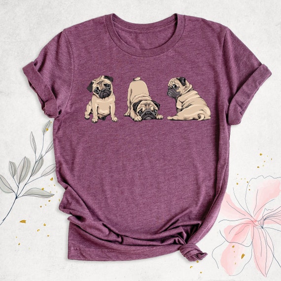 Pug Dog Shirt, Puppies Tshirt, Pug Owner Gift, Cute Animal Shirt, Pug Lover Shirt, Pug Mom Pug Dad Shirt, Dog Love Outfit, Funny Pugs Shirts