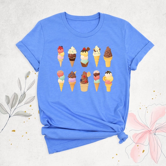 Ice Cream Shirt, Summer Shirt, Ice Cream Party Shirt, Holiday Shirt, Ice Cream Lover Shirt, Foodie Shirt, Beach Shirt, Ice Cream Cone Shirts