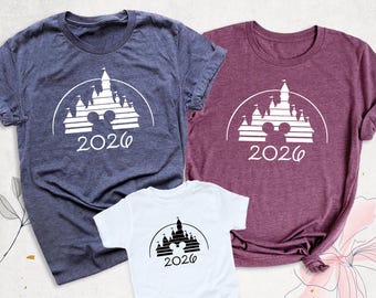 2026 Disney Family Vacation Shirt, Disneyland Shirt, Custom Disney Trip Shirt, Disney Castle Family Matching Shirt, Disneyworld Group Shirt