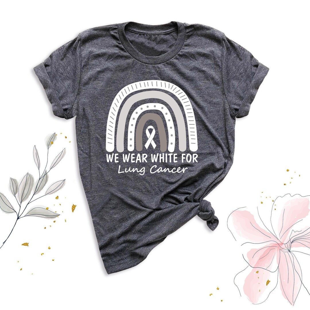 Lung Cancer Awareness T Shirt - I Wear White for My Grandma