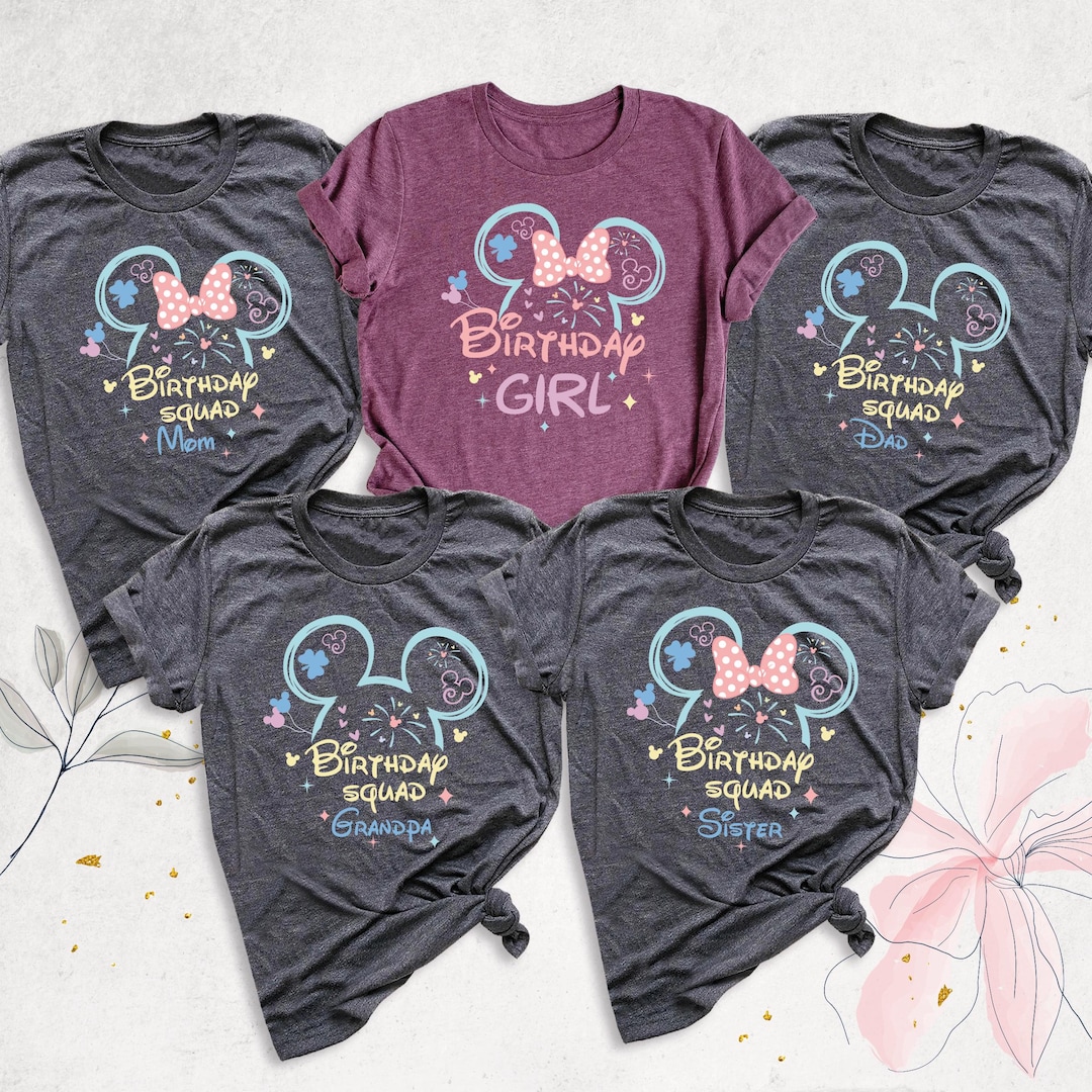 Custom Disney Birthday Trip Family Shirt Birthday Girl Disneyland Tee Family Birthday Part