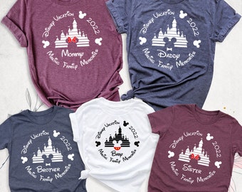 Disneyworld Family Shirt, Making Family Memories Shirt, Disney Trip 2022 T-Shirt, Matching Family Shirts, Personalized Disney Vacation Shirt