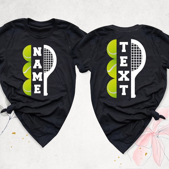 Custom Tennis Shirt, Game Day Tshirt, Tennis Player Shirt with Name, Tennis Coach Tee, Tennis Ball Shirt, Personalized Text Tennis Team Tees