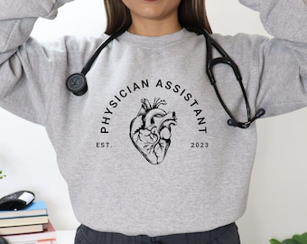 Custom Physician assistant graduation gift sweatshirt, personalized physician assistant physician associate shirt PA-C