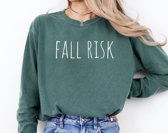 Lustiges CNA Shirt, ER Fall Risiko Nurse Tech PICU, Nicu, Crna Langarm Shirt
