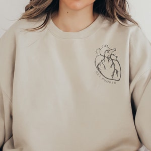 Get Pumped Herz Sweatshirt | CVICU Sweatshirt | Krankenschwester Tshirt | Eingeschriebene Krankenschwester Geschenk | Herzpfleger Shirt | Kardiologe