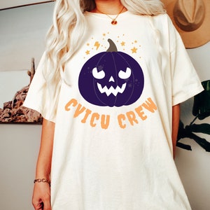 CVICU ハロウィン ナース シャツ | 看護師 T シャツ | ICU 秋ナース シャツ | コンフォート カラー 秋シャツ | NP シャツ