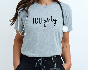 ICU girly nurse tshirt, CCU Registered Nurse, ICU shirt, cardiac nurse, critical care tee, graduation gift, nursing student,registered nurse