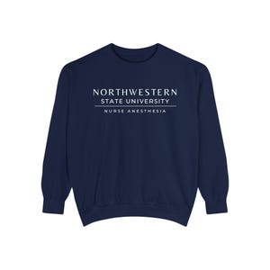 Nurse Anesthesia Custom University Sweatshirt, CRNA personalized shirt, Nurse Anesthetist gift, Christmas Gift Comfort Colors Shirt True Navy