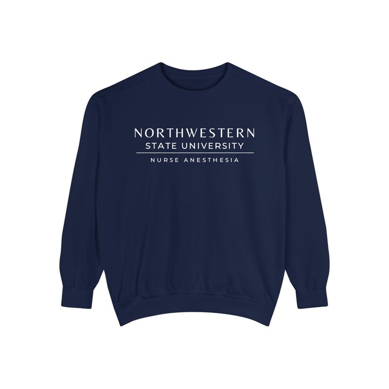 Nurse Anesthesia Custom University Sweatshirt, CRNA personalized shirt, Nurse Anesthetist gift, Christmas Gift Comfort Colors Shirt True Navy