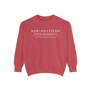 Nurse Anesthesia Custom University Sweatshirt, CRNA personalized shirt, Nurse Anesthetist gift, Christmas Gift Comfort Colors Shirt Crimson
