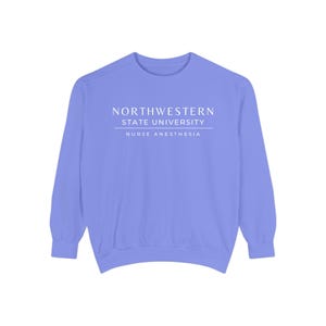 Nurse Anesthesia Custom University Sweatshirt, CRNA personalized shirt, Nurse Anesthetist gift, Christmas Gift Comfort Colors Shirt Flo Blue