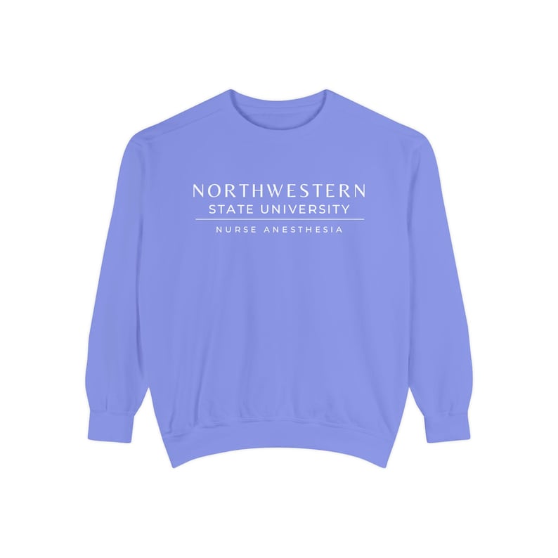 Nurse Anesthesia Custom University Sweatshirt, CRNA personalized shirt, Nurse Anesthetist gift, Christmas Gift Comfort Colors Shirt Flo Blue