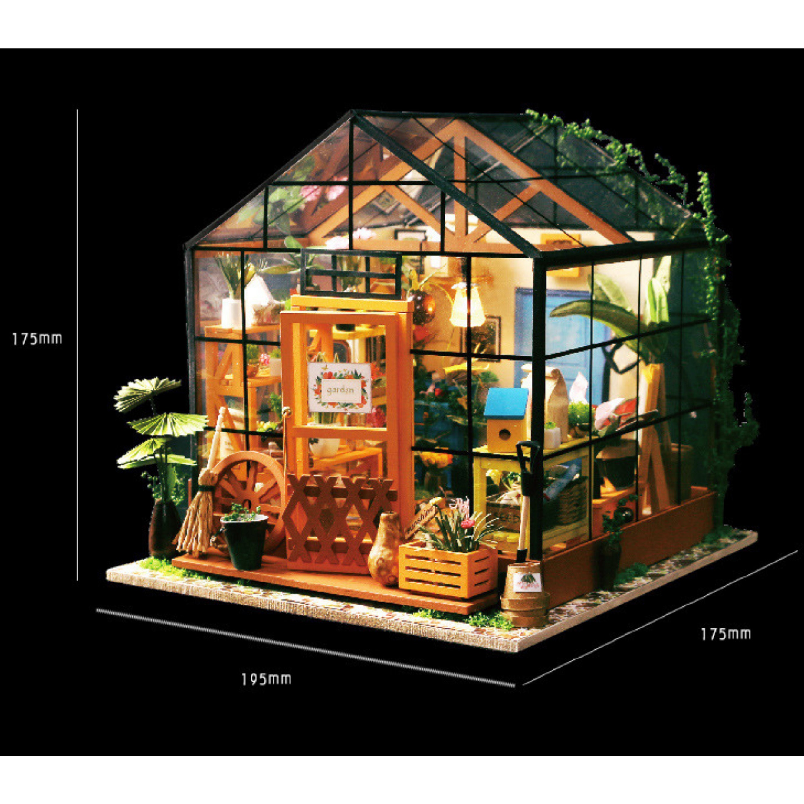 ROKR 3D Greenhouse Puzzle: Unique Handmade Wooden Model Kit for