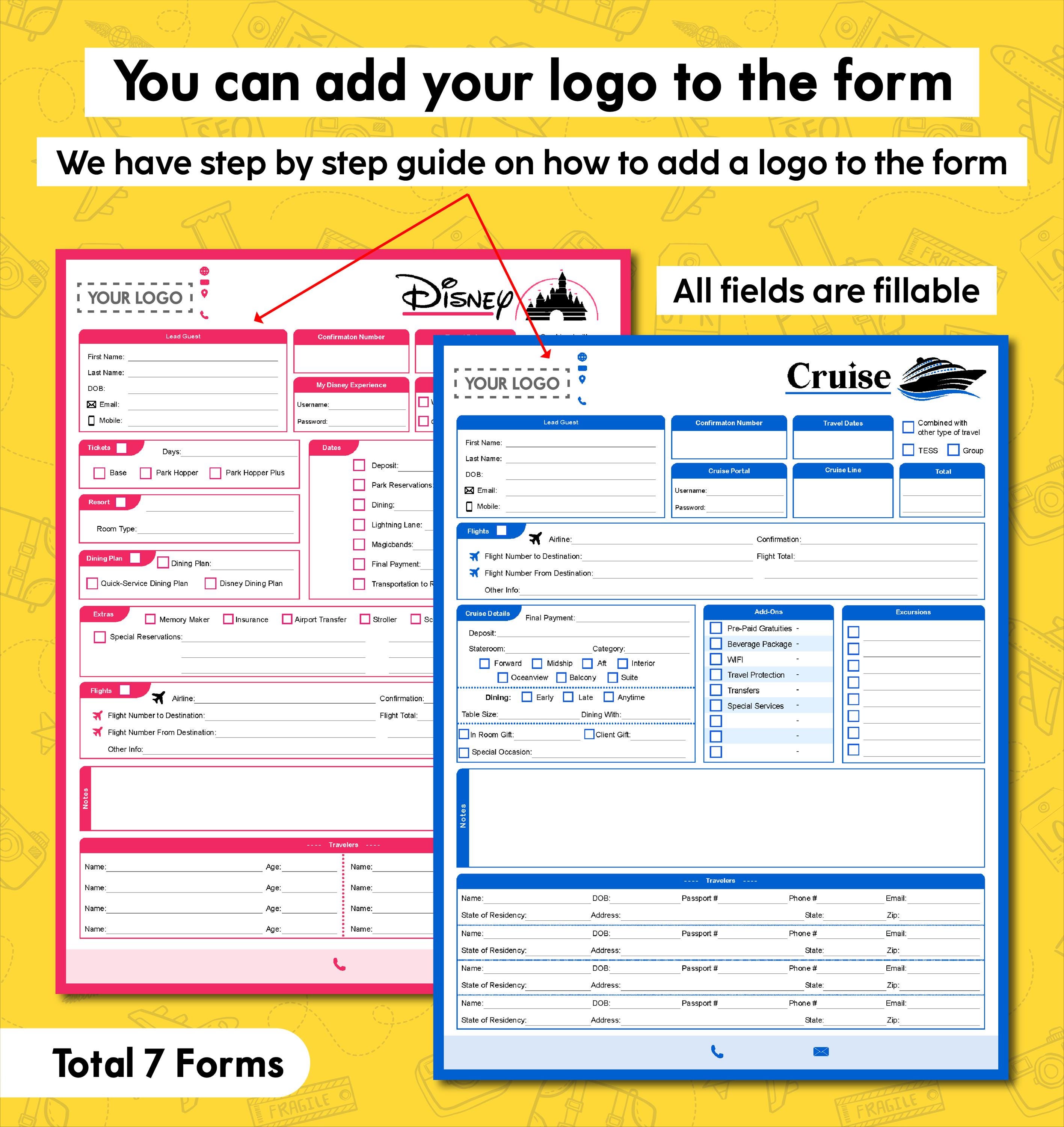 Travel Agent Worksheet.pdf Travel Agent Booking Forms Fillable & Printable PDF Including a Quote ...