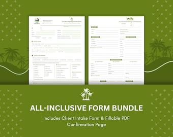 Pakiet formularzy urlopowych All-Inclusive – formularz przyjęcia klienta i potwierdzenia (oba w formacie PDF do wypełnienia) dla agentów podróży