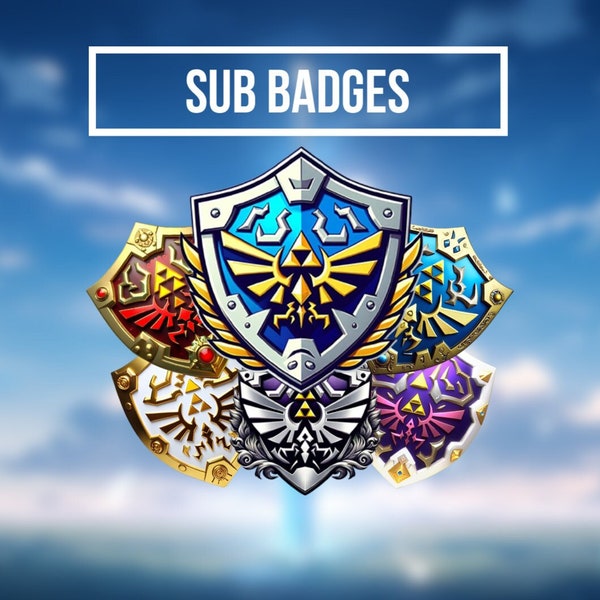 The Legend of Z Badges for Twitch, Sub Badges, Gamer Badges, Anime Emotes, Inspired by Zelda, Cute, Link