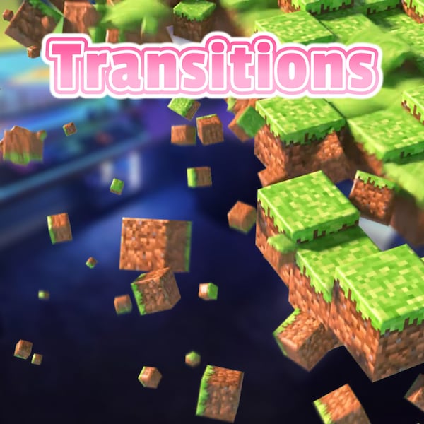 Pixel Crafting Transition - Twitch Minecraft Transition, OBS Transition, Minecraft Stinger