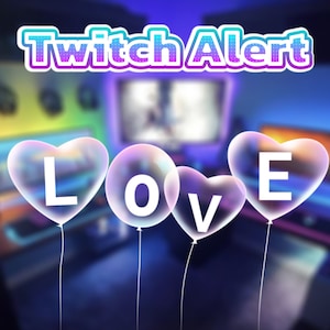 Heart Balloons Alert - Animated Stream Alert