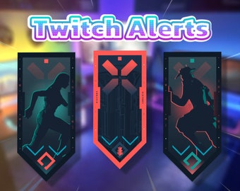 Paquete de alertas de Valo para Twitch: alertas de transmisión, paquete de alertas de juegos, alertas de disparos