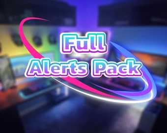 Twitch Alerts BIG PACK - Alertas de Twitch, Paquete de alertas, Alertas de transmisión en vivo, Alertas animadas, Twitch, Alertas baratas, Sub, Seguir, Donación, Raid