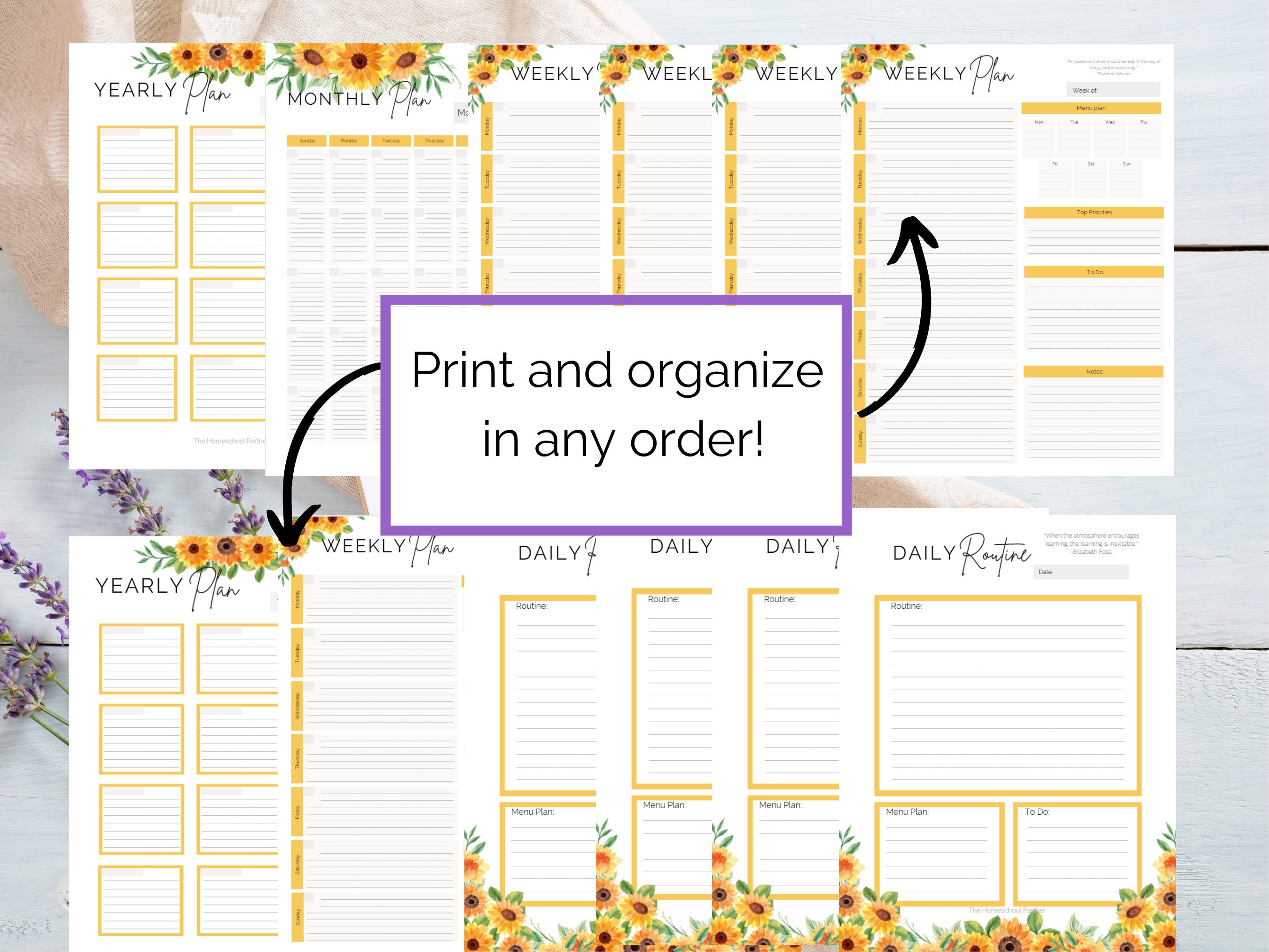 Homeschool Planner, Digital Printable Planner to Organize and Plan ...