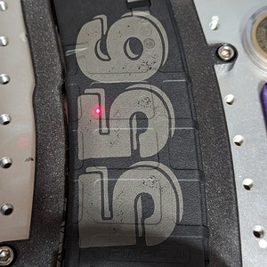 Pmag caliber fiber laser engraved