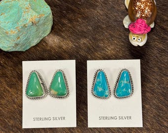 Kingman Turquoise Stud Earring