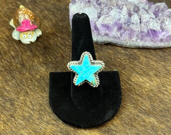 Kingman Turquoise Star Ring