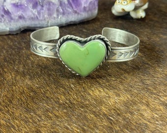Green Kingman Turquosie Heart Bracelet