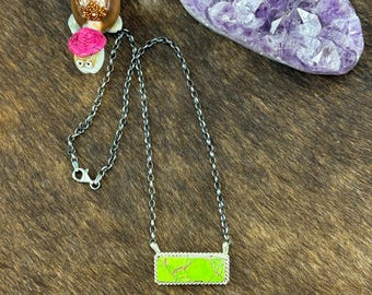 Neon Wrangler Bar Necklace