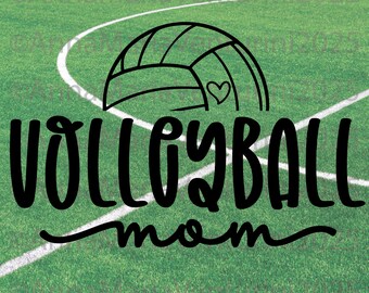 Fichier de coupe SVG de volley-ball : conception de maman sportive (téléchargement numérique)