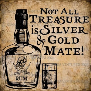 Pirate Rum Bottle & Shot Glass SVG PNG JPG (Digital Download)