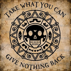 Pirate Skull SVG: "Take What You Can" Vector Cut File (Digital Download)