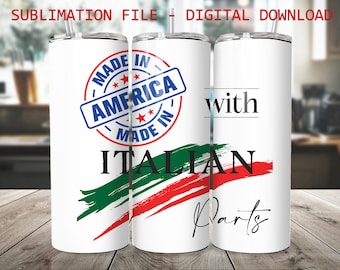 American Italian Tumbler Wrap Sublimation Design (Digital Download)