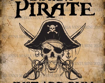 Crâne de pirate et épées SVG : il suffit d'ajouter du rhum, fichier coupé (téléchargement numérique)