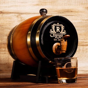 Gepersonaliseerd gegraveerd whiskyvat 3L | Mini houten whiskyvat | Huwelijkscadeau | Cadeau voor bruidsjonkers | Verjaardagscadeau | Houten vat | Geschenk voor Hem