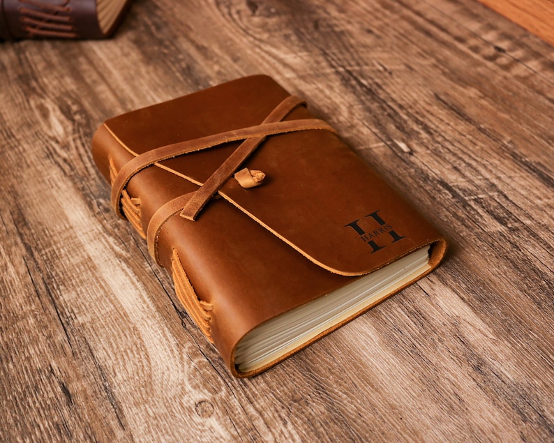 Customized Leather Journal Personalized Leather Journal Handmade Engrave Travel diary notebook Handbook Journal with Name image 4