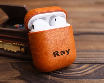 Personalised Airpods Case / Handmade Case Protector / Multiple personalisation options / Handmade PU Leather/ Customised AirPod Case.